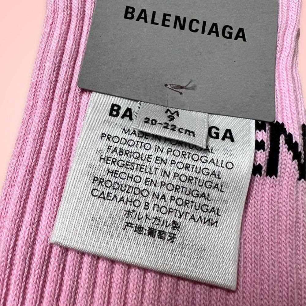 Nwt Balenciaga pink socks (Sz M) - Picture 2 of 3